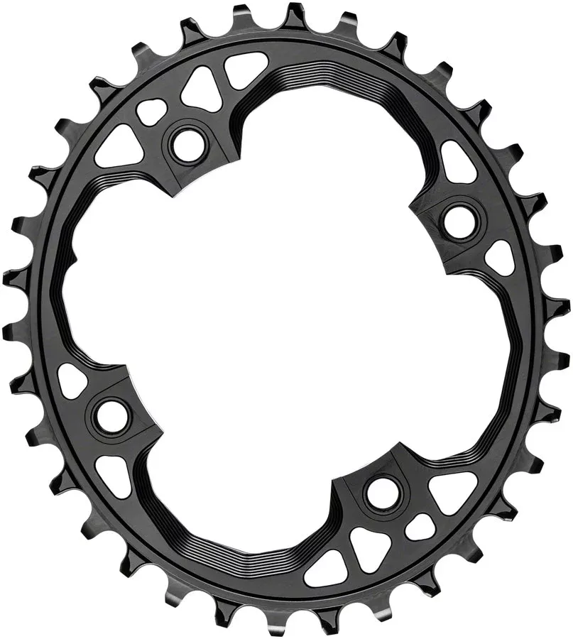 absoluteBlack Oval 94 BCD Chainring 34t 94 BCD 4Bolt NarrowWide Black