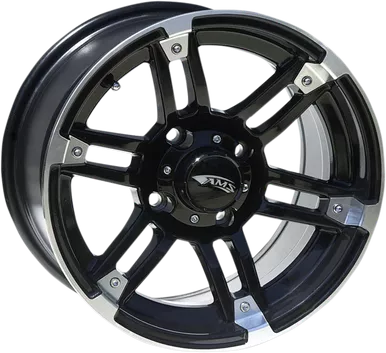 Ams Wheel - Roll'N 104 - Front/Rear - Machined Black - 15X7 - 4/156 - 4+3 5700-031Ab