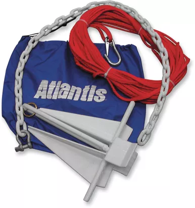 Atlantis Anchor With Bag/Rope/Chain - Jet Boat - Gray/Red - 6-1/2 Lb A2388Bl