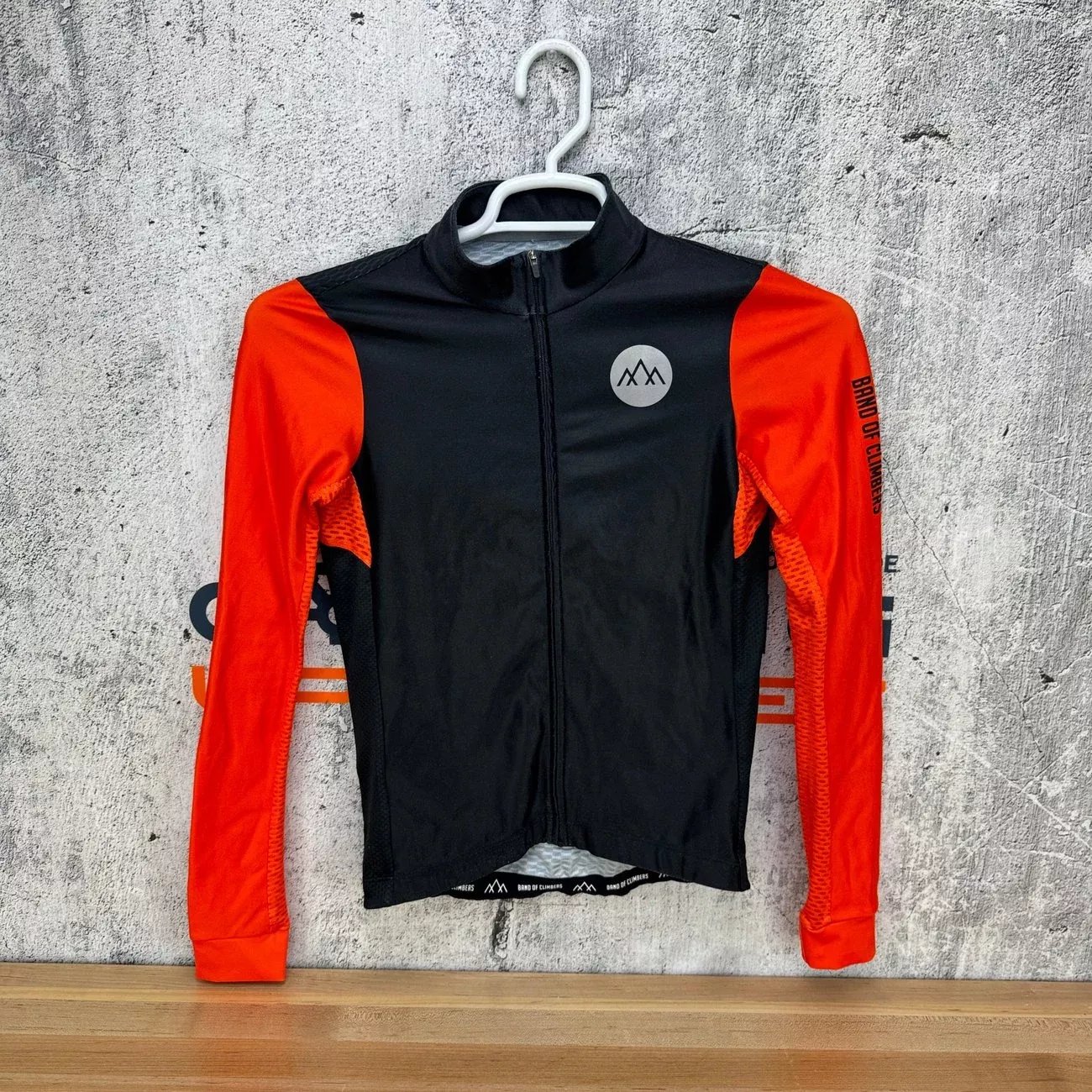 Band Of Climbers Pro Seasons Long Sleeve Small Black/Orange Cycling Jersey