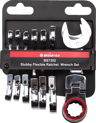 Bikeservice Flex-Head Wrench - 8-Piece Bs7352