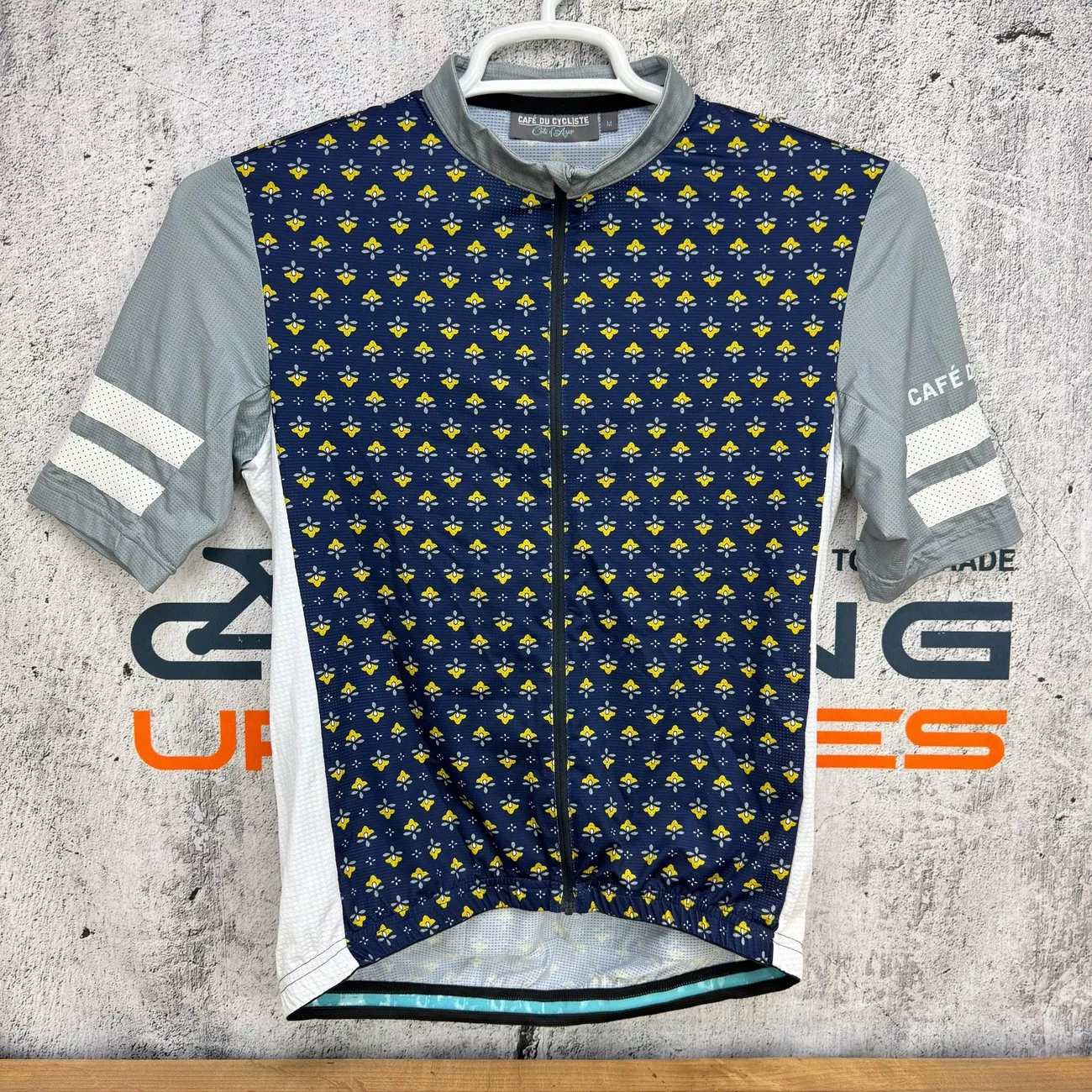 Cafe Du Cycliste Dolores Medium Navy Blue Short Sleeve Cycling Jersey
