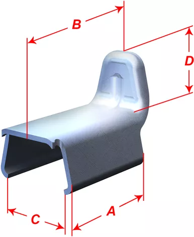 Camso Large Guide Track Clips - 0.0728" Clip Length - 10 Pack Aft5000027