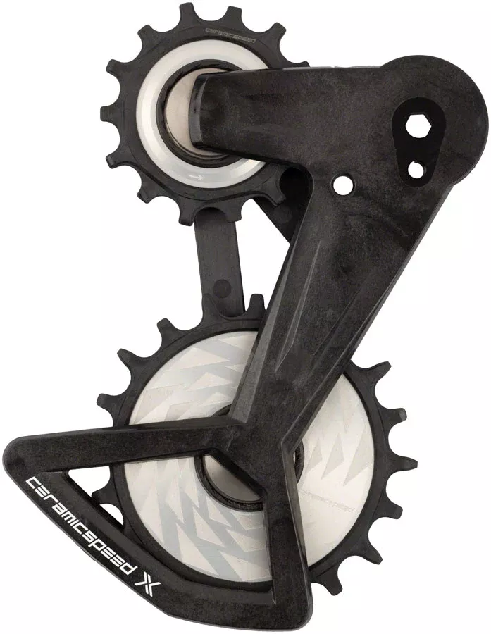 Ceramic Speed OSPW X Pulley Wheel System - For SRAM Eagle T-Type AXS Rear Derailleur BLK Cage BLK Pulley Wheels