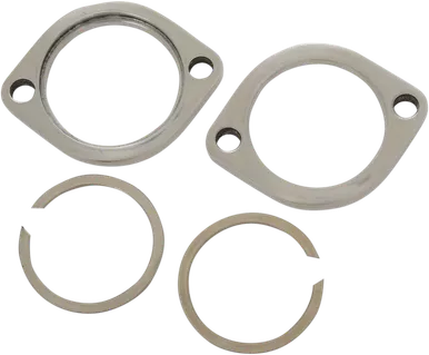 Drag Specialties Exhaust Flange Kit - Polished Stainless Steel