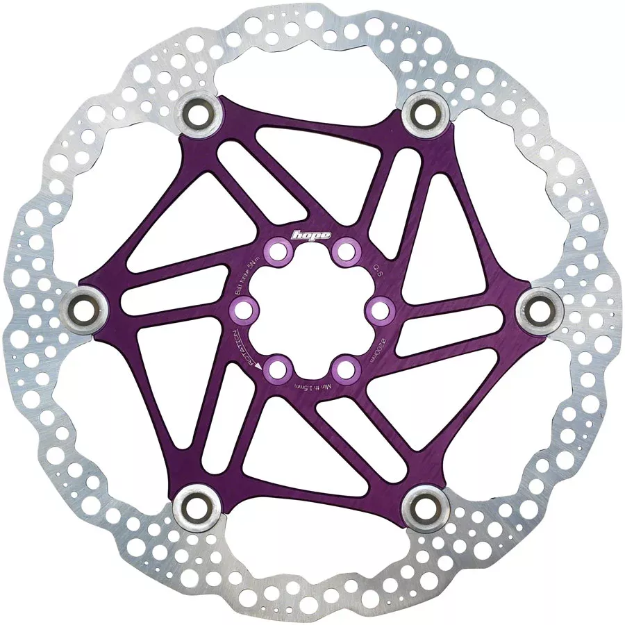 Hope Floating Disc Brake Rotor - 200mm 6-Bolt Purple