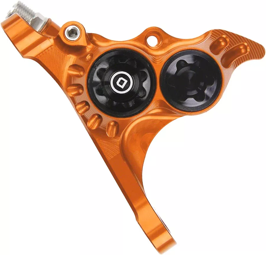 Hope RX4+ Disc Brake Caliper - Flat Mount Front +20mm DOT Type Orange