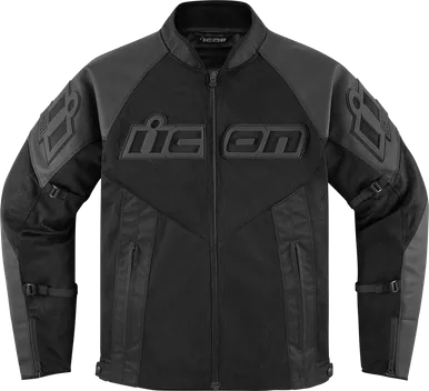 Icon Mesh Af Leather Jacket - Black - 2Xl