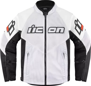 Icon Mesh Af Leather Jacket - White - Large