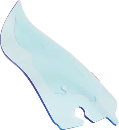 Klock Werks Kolor Flare Windshield - 6.5" - Blue Ice - Flh Kww-01-0647