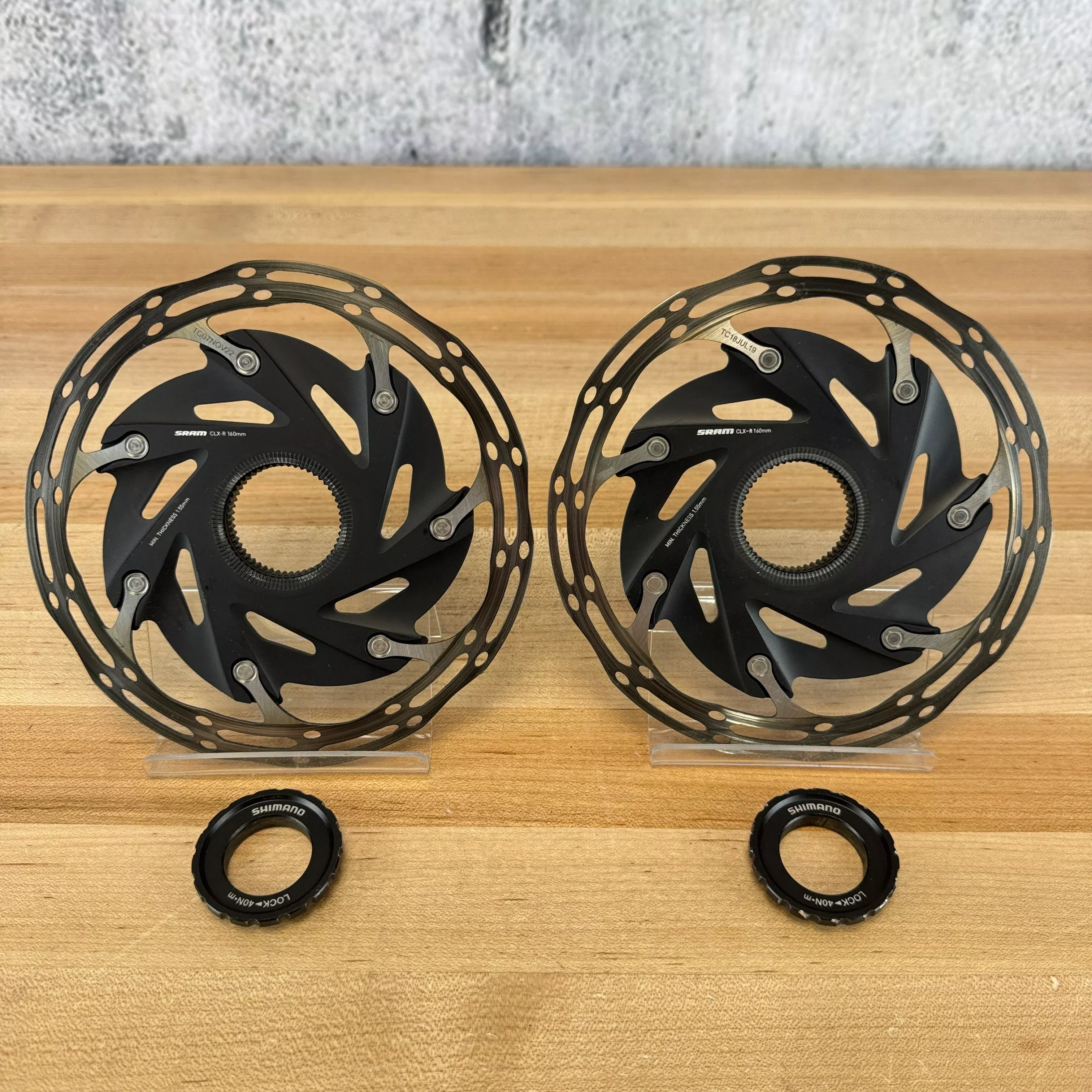Light Use! SRAM Centerline CLX-R 160mm Centerlock Disc Brake Rotors w/ Lockrings