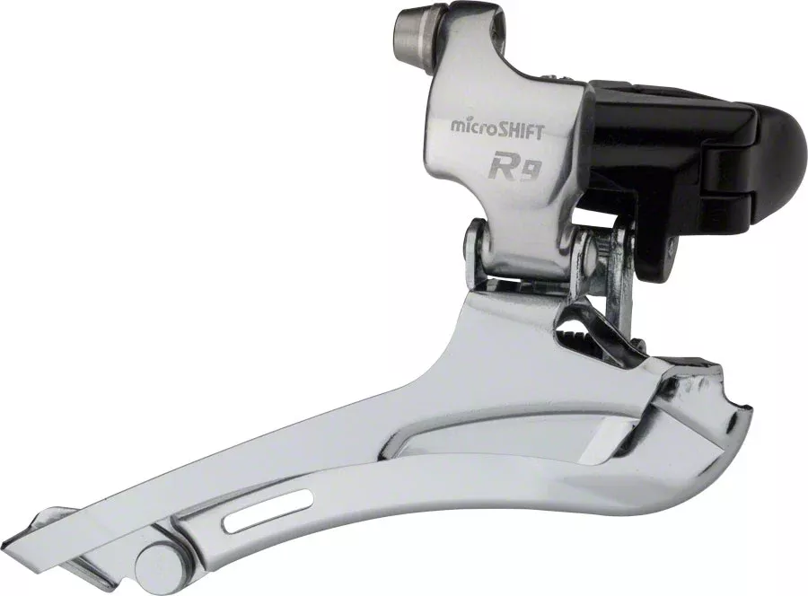 microSHIFT R9 Front Derailleur 9-Speed Double 52T Max 31.8/34.9 Band Clamp Shimano Compatible