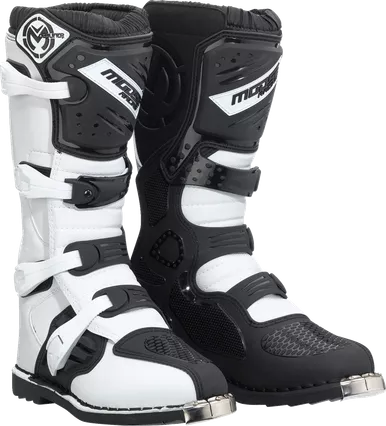 Moose Racing Qualifier Boots - Black/White - Size 9 3410-2601