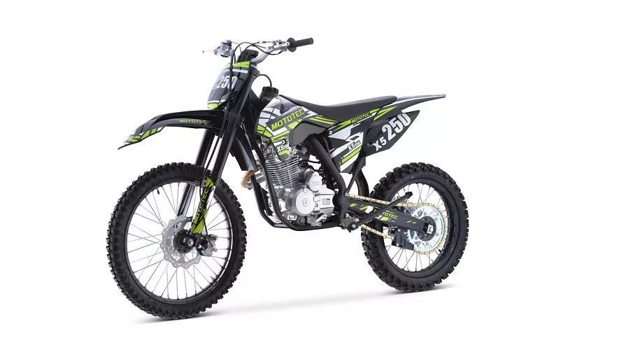 MotoTec X5 250cc 4-Stroke Gas Dirt Bike Black