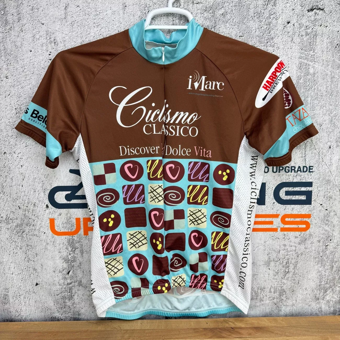 Retro Image Apparel Ciclismo Classico Medium Brown Short Sleeve Cycling Jersey