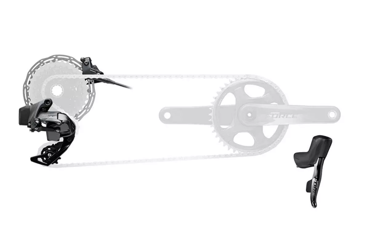 SRAM Force E-Tap AXS 1x12 Speed Flatmount Disc Gearset