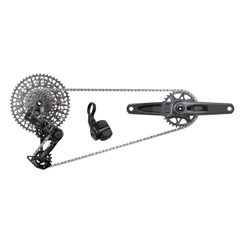 SRAM GX T-Type Eagle Transmission Groupset - 175mm Crank 32t Chainring AXS POD Controller 10-52t Cassette Rear Derailleur Chain