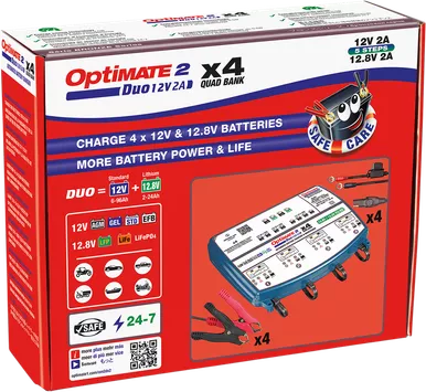 Tecmate Battery Charger/Maintainer - 4-Bank Tm-575