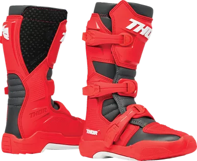 Thor Youth Blitz Xr Boots - Red/Charcoal - Size 6