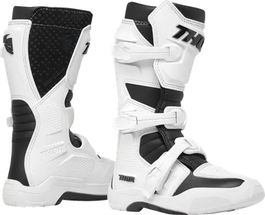 Thor Youth Blitz Xr Boots - White/Black - Size 4