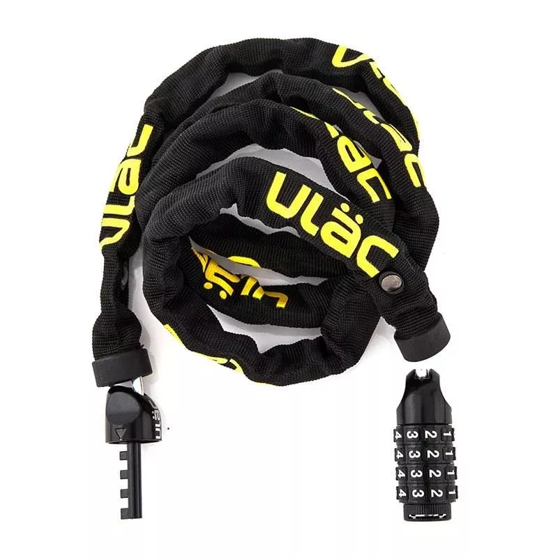 Ulac Lock 52ND Street Chain Hardened Steel Combo 4MM X 120CM Black
