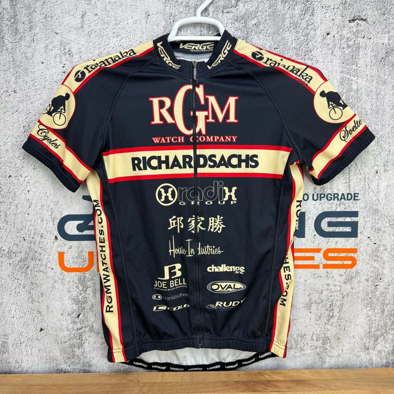 Verge Richard Sachs Medium Black Short Sleeve Cycling Jersey