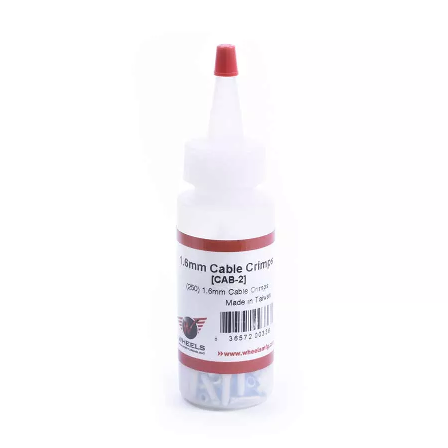 Wheels Mfg Cable Crimps 1.6mm Silver 250/Bottle
