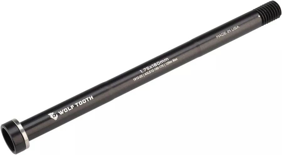 Wolf Tooth Rear Thru Axle - M12 1.75 x 180mm Black