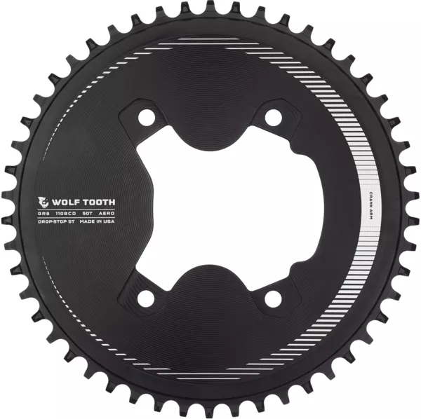 Wolf Tooth110 BCD Asymmetric 4-Bolt Chainrings for Shimano GRX Cranks