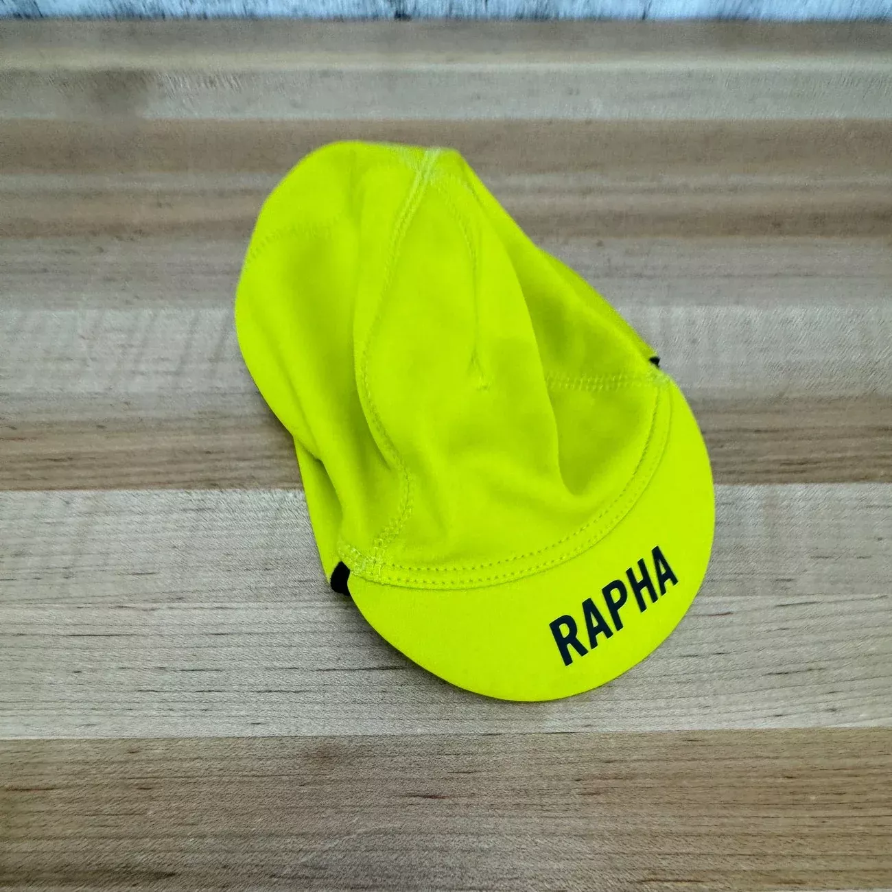 Worn Once! Rapha Pro Team Winter Chartreuse Cycling Cap OSFM Fluorescent Yellow