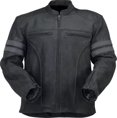 Z1R Remedy Leather Jacket - Black - 2Xl
