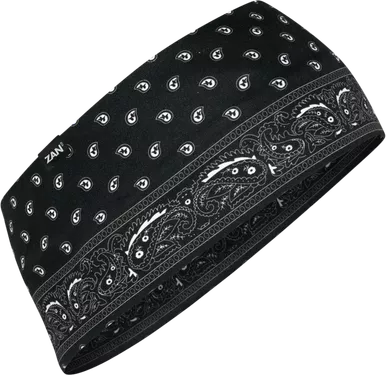 Zan Headgear Sportflex Headband - Black Paisley Hbl101